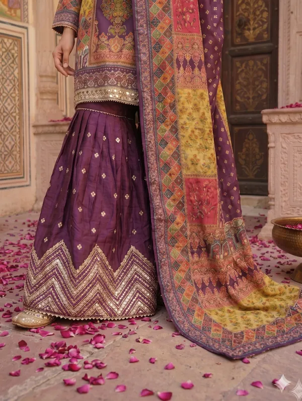 Chinon_Fabric_Semi_Stiched_Suit_With_Chinon_Digital_Print_Mirror_Work_Dupatta_And_Chinon_Garara