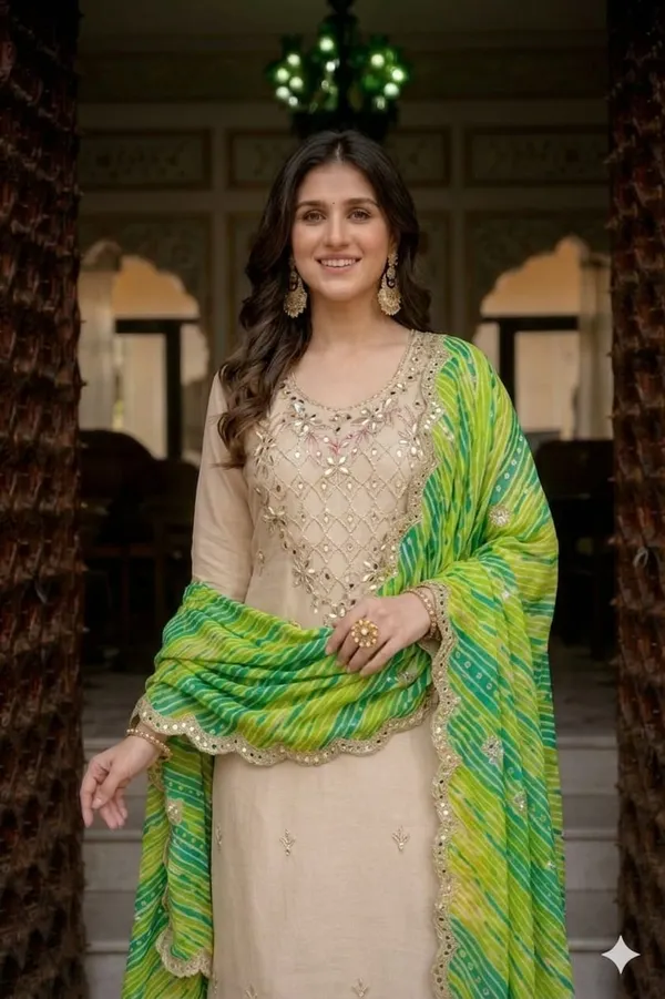Fendy_Fabric_Semi_Stiched_Suit_With_Fendy_Mirror_Garara_And_Mirror_Dupatta