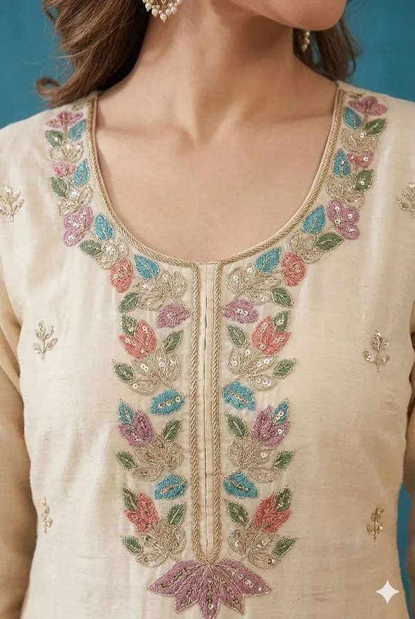 Glass_Roman_Fabric_Unstich_Suit_With_Organza_Dupatta_And_Unstich_Rayon_Bottom
