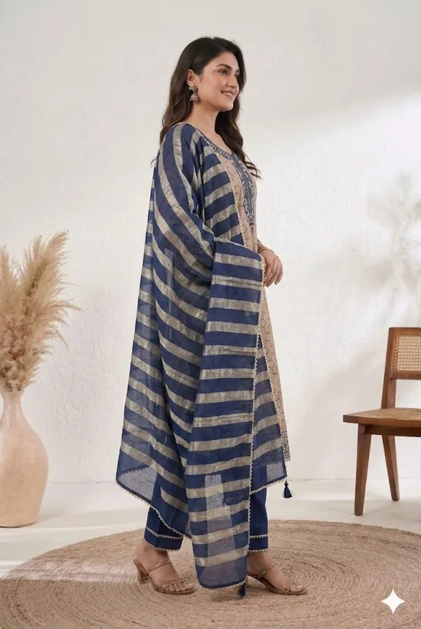 Jaam_Fabric_Unstich_Suit_With_Chanderi_Patta_Dupatta_And_Unstich_Rayon_Bottom