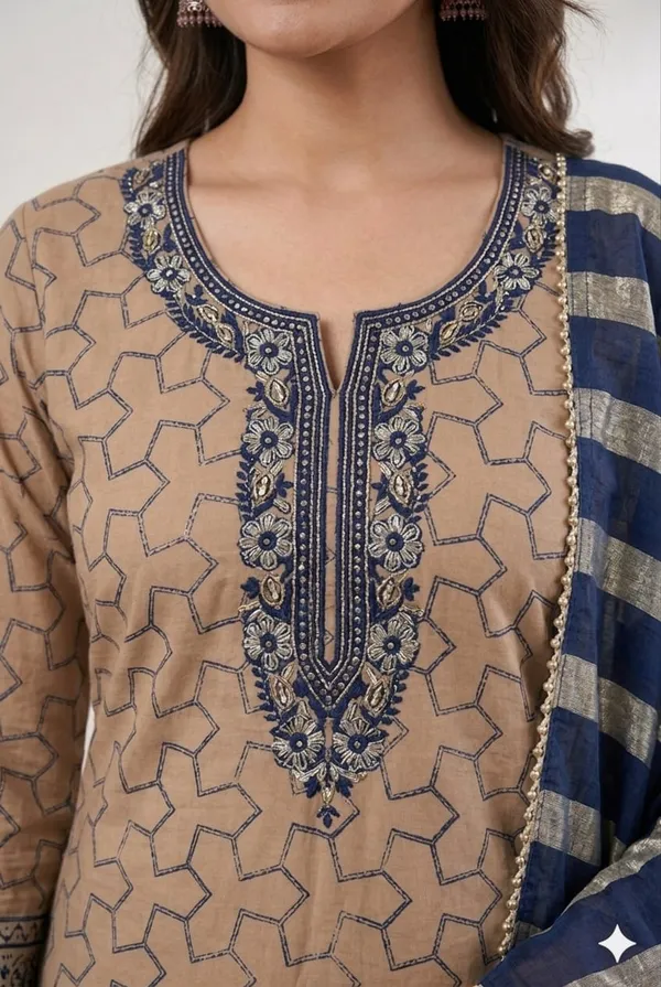 Jaam_Fabric_Unstich_Suit_With_Chanderi_Patta_Dupatta_And_Unstich_Rayon_Bottom