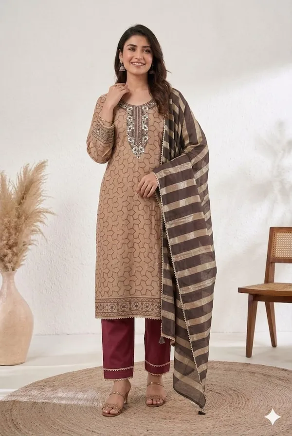 Jaam_Fabric_Unstich_Suit_With_Chanderi_Patta_Dupatta_And_Unstich_Rayon_Bottom