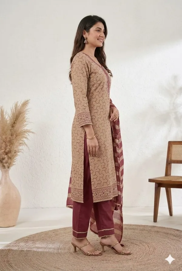 Jaam_Fabric_Unstich_Suit_With_Chanderi_Patta_Dupatta_And_Unstich_Rayon_Bottom