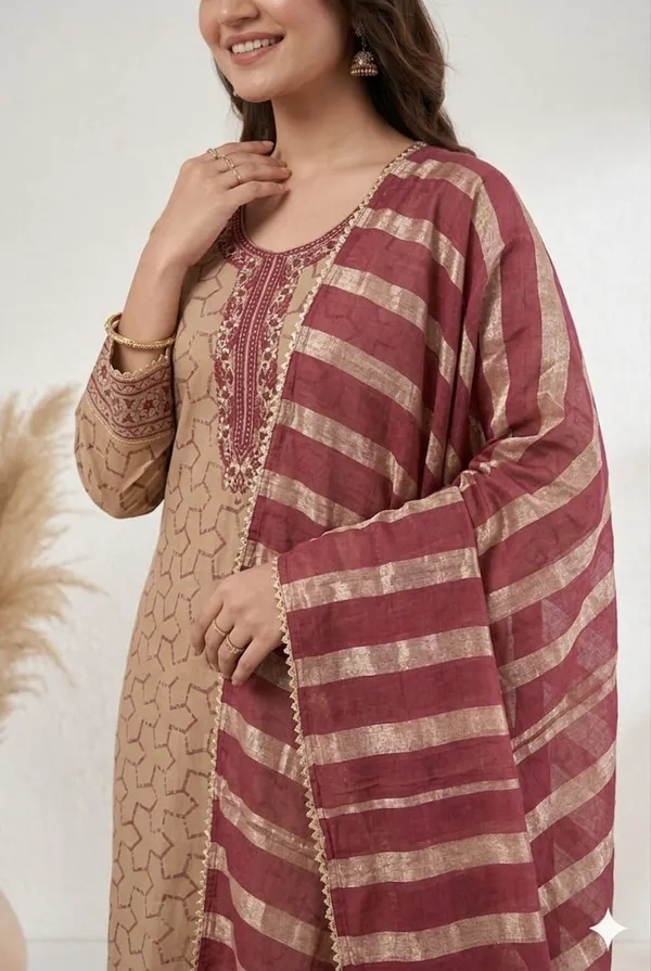 Jaam_Fabric_Unstich_Suit_With_Chanderi_Patta_Dupatta_And_Unstich_Rayon_Bottom