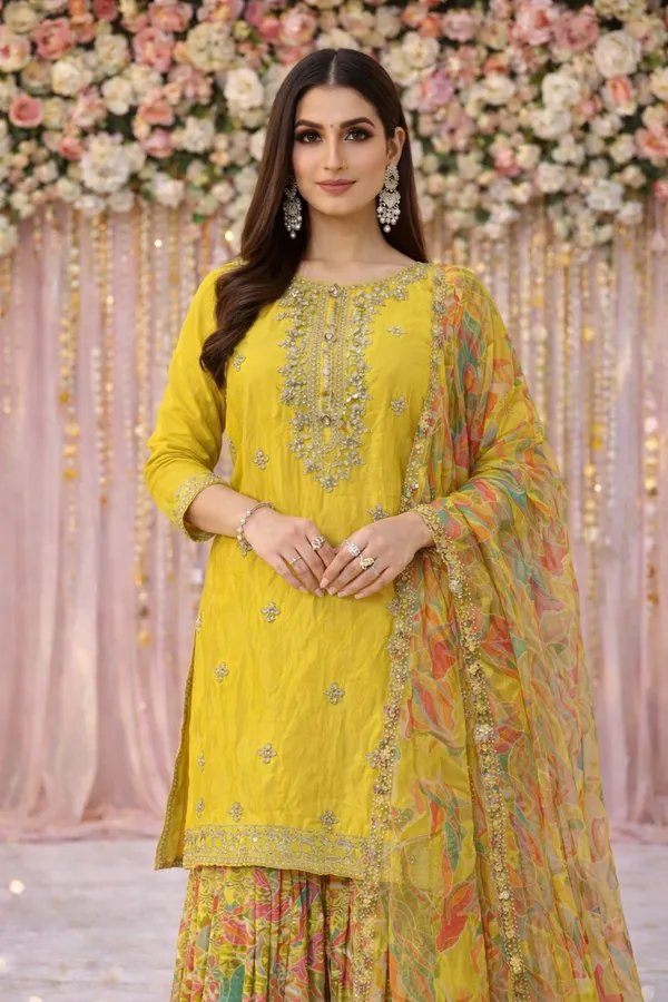 She_Girl_Women's_H.O_Fabric_Sermi_Stich_Suit_With_Dupatta_And_Garara