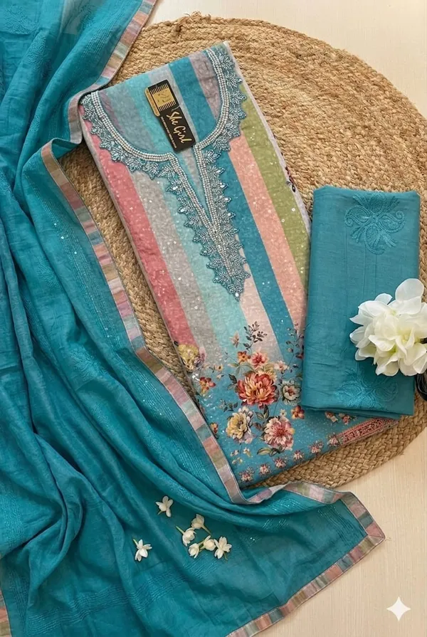 Muslin_Fabric_Unstich_Suit_With_Chanderi_Dupatta_And_Unstich_Rayon_Bottom