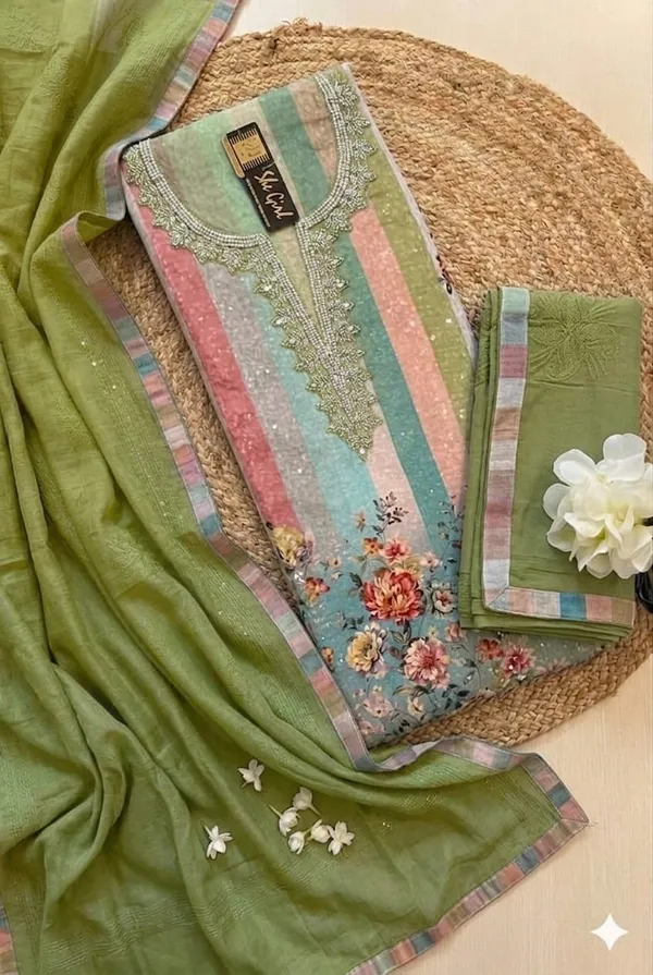 Muslin_Fabric_Unstich_Suit_With_Chanderi_Dupatta_And_Unstich_Rayon_Bottom