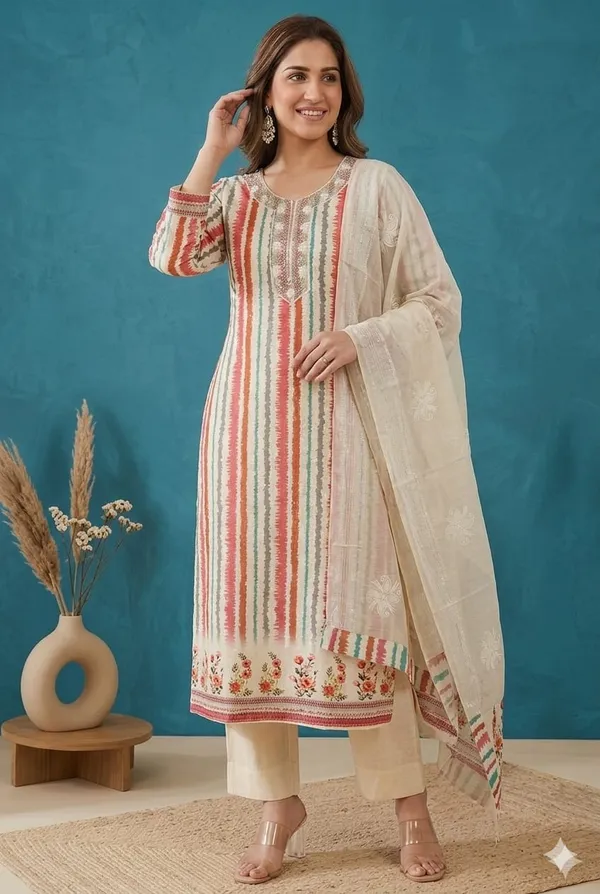 Muslin_Fabric_Unstich_Suit_With_Chanderi_Dupatta_And_Unstich_Rayon_Bottom