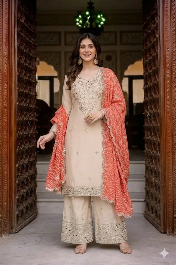 Fendy_Fabric_Semi_Stiched_Suit_With_Fendy_Mirror_Garara_And_Mirror_Dupatta