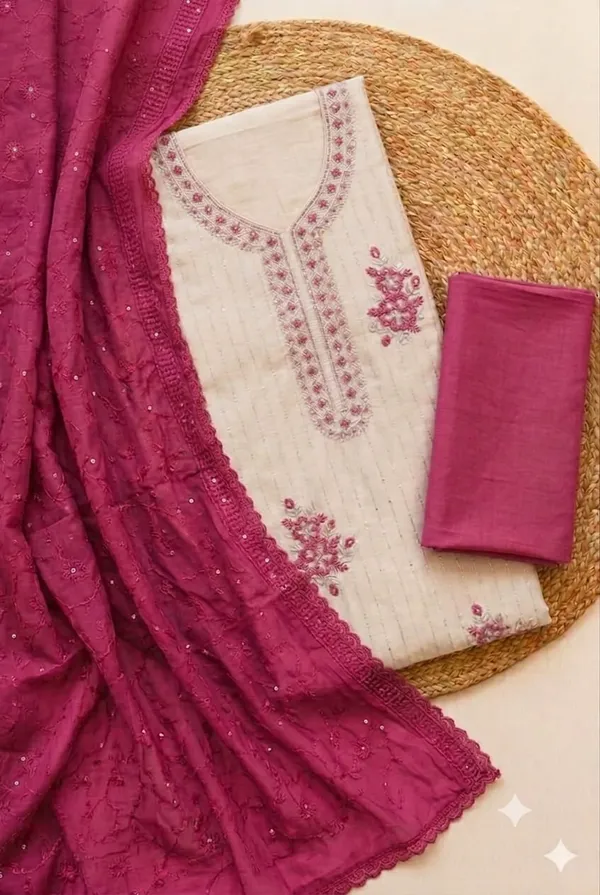 Roman_Fabric_Unstich_Suit_With_Chanderi_Dupatta_And_Unstich_Rayon_Bottom