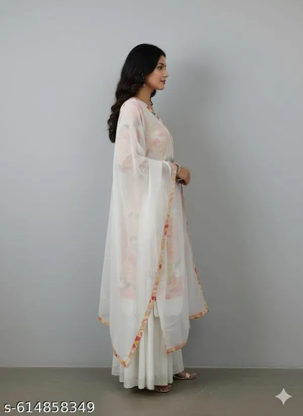Multicolor_Chinon_Fabric_Unstitched_Suit_With_Stitched_Chinon_Gharara_And_Chinon_Dupatta_For_Women
