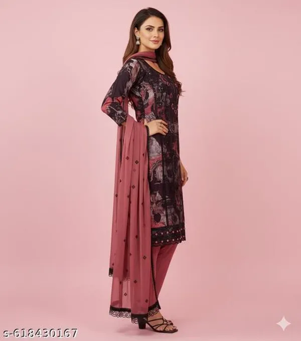 Black_Muslin_Fabric_Unstitched_Suit_With_Nazneen_Dupatta_And_Unstitched_Rayon_Bottom_For_Women