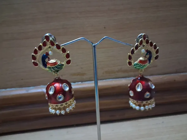 Red_Brass_Earrings_For_Women