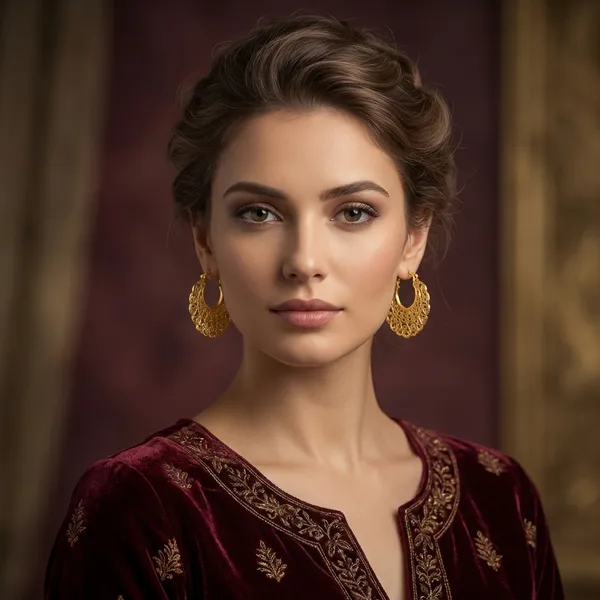 Golden_Brass_Earrings_For_Women