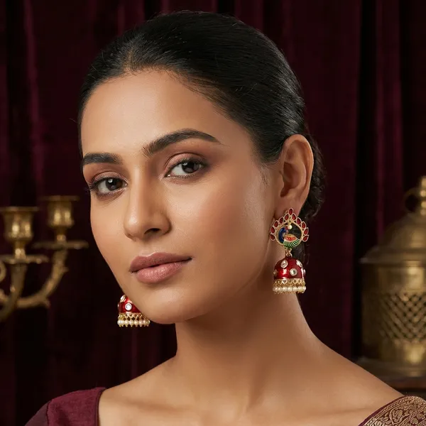 Red_Brass_Earrings_For_Women