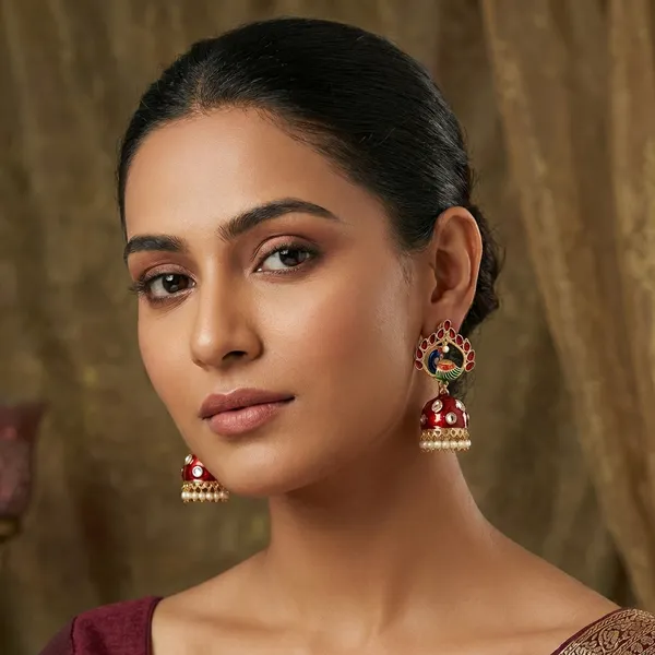 Red_Brass_Earrings_For_Women