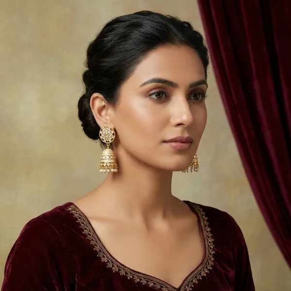 Golden_Brass_Earrings_For_Women