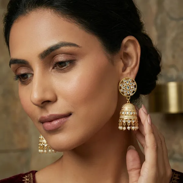 Golden_Brass_Earrings_For_Women