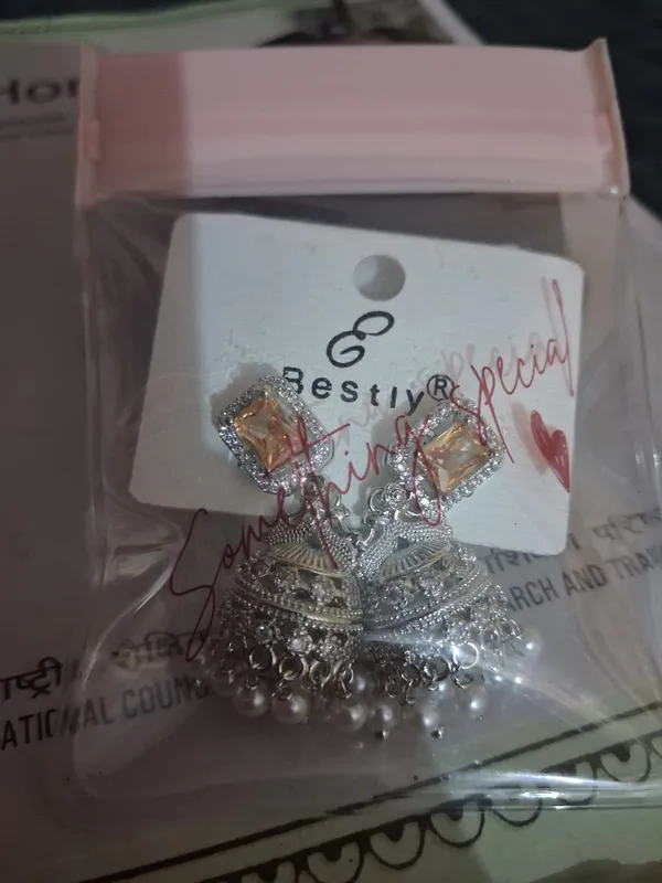 White_Golden_Alloy_Earrings_For_Women
