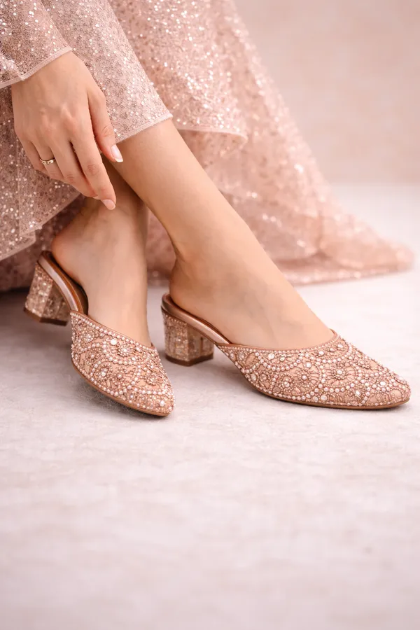 Peach_Party_Wear_Pearl_Work_Slip-On_Heels_For_Women