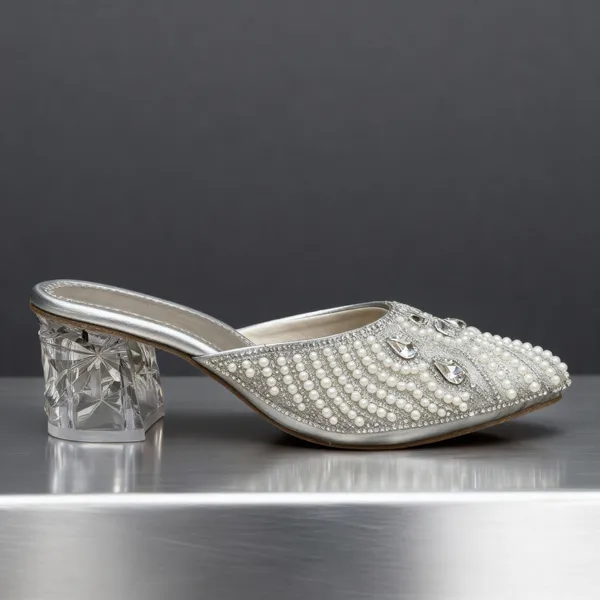 Silver_Pearl_Embellished_Block_Heel_Mules_For_Women