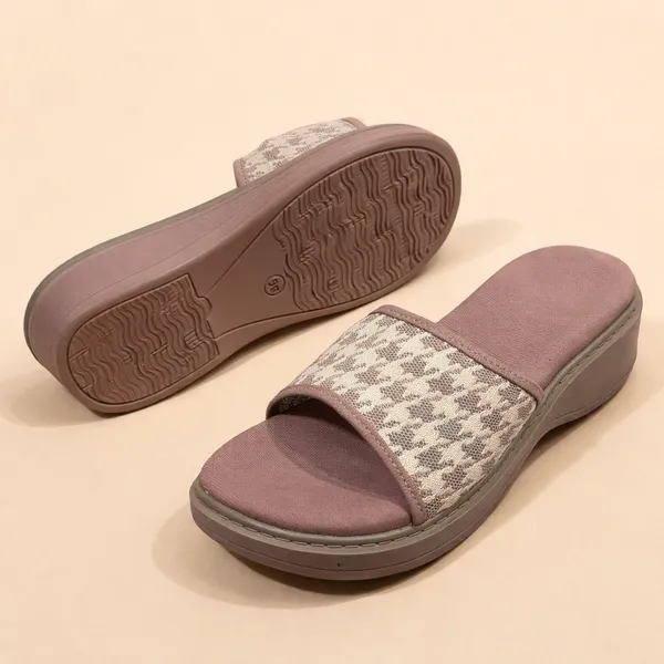 Nude_Comfortable_Wedge_Slide_Sandals_For_Women