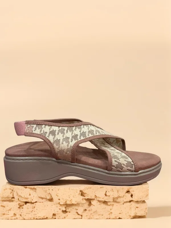 Brown_Comfortable_Cross-Strap_Wedge_Sandals_For_Women