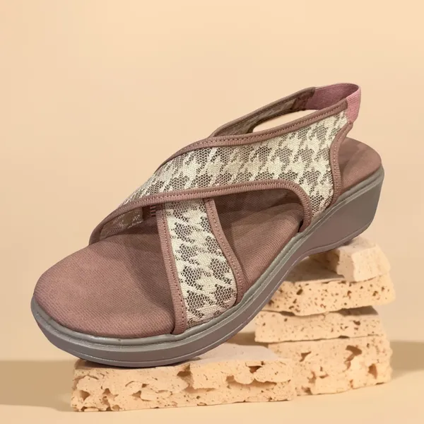 Brown_Comfortable_Cross-Strap_Wedge_Sandals_For_Women