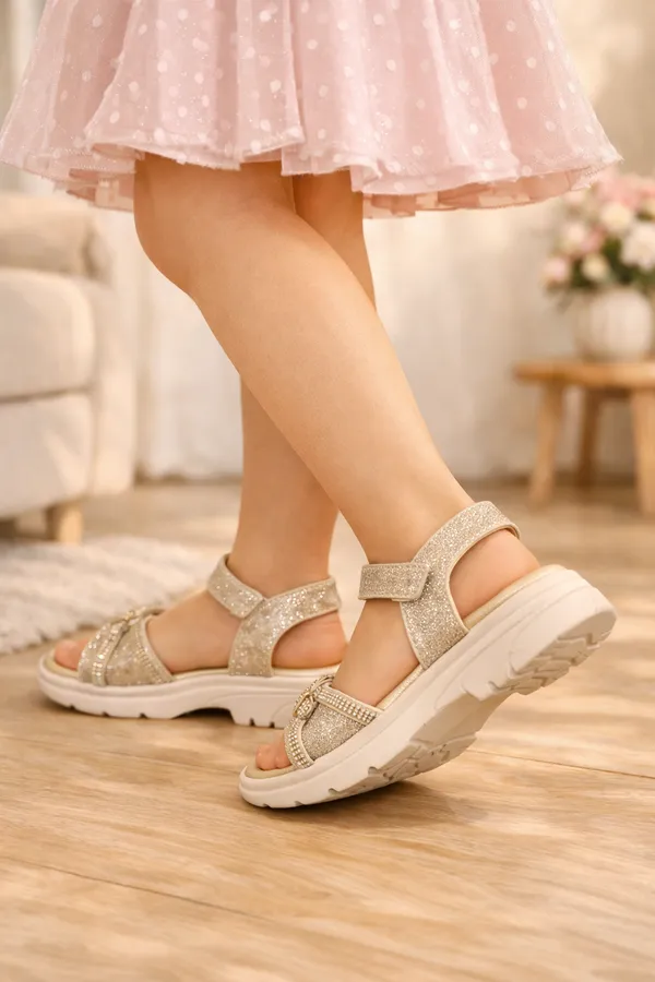 Golden_Glitter_Glow_Pastel_Dream_Sandals_For_Kids_And_Girls
