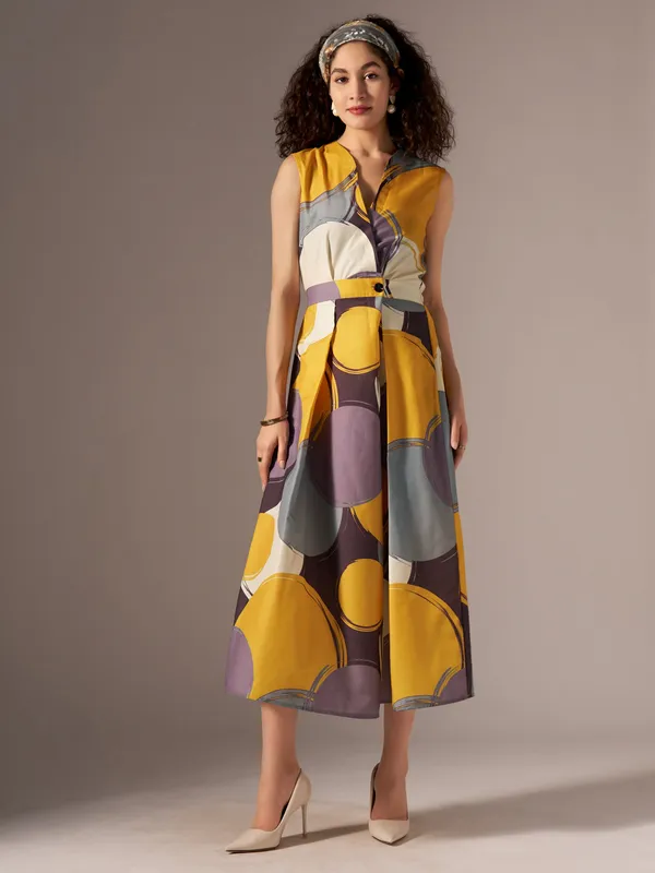 Yellow_Print_Fit_And_Flare_Midi_Dress_For_Women