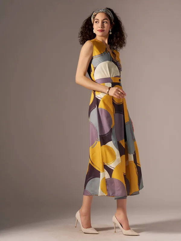 Yellow_Print_Fit_And_Flare_Midi_Dress_For_Women