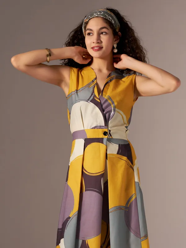 Yellow_Print_Fit_And_Flare_Midi_Dress_For_Women