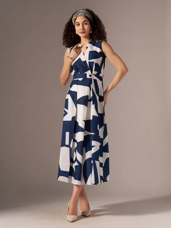 Blue_Print_A-Line_Midi_Dress_For_Women