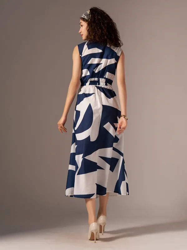 Blue_Print_A-Line_Midi_Dress_For_Women