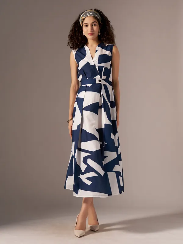 Blue_Print_A-Line_Midi_Dress_For_Women