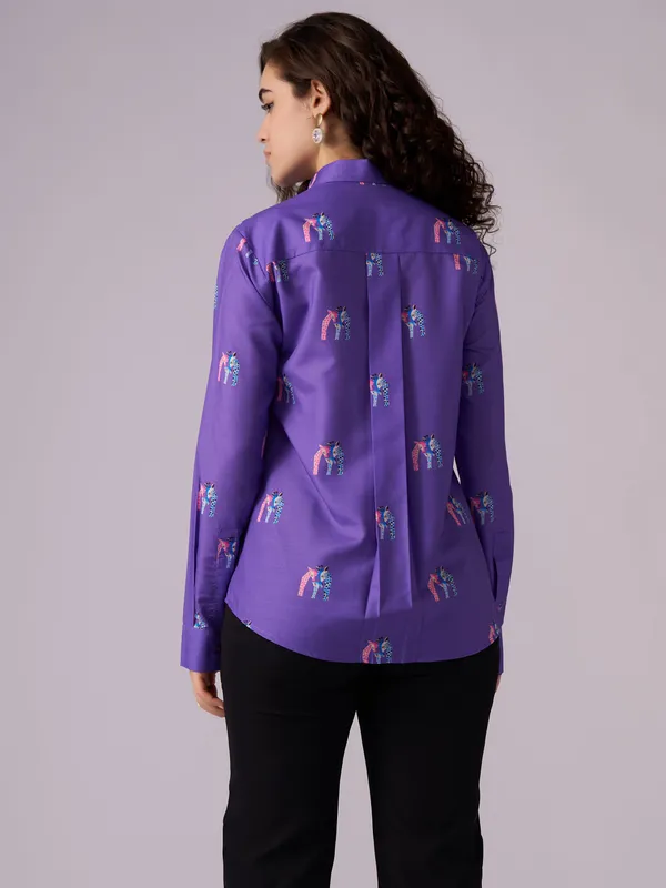 Purple_Comt_Animal_Printed_Casual_Shirt_For_Women