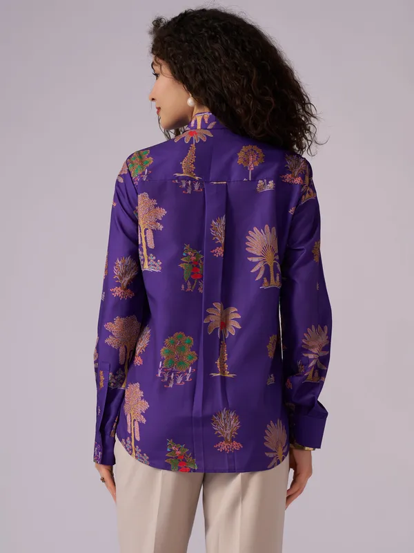 Purple_Tree_Print_Cotton_Blend_Regular_Fit_Shirt_For_Women