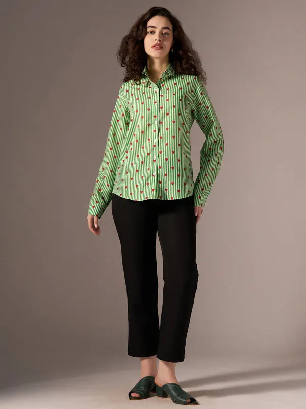 Pista_Striped_Heart_Print_Shirt_For_Women
