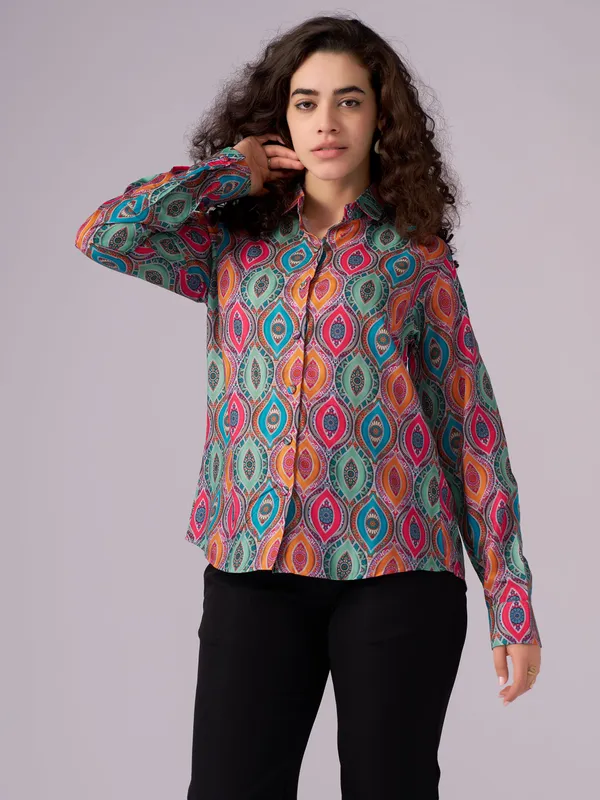 Multi_Comt_Ethnic_Motifs_Printed_Cotton_Casual_Shirt_For_Women