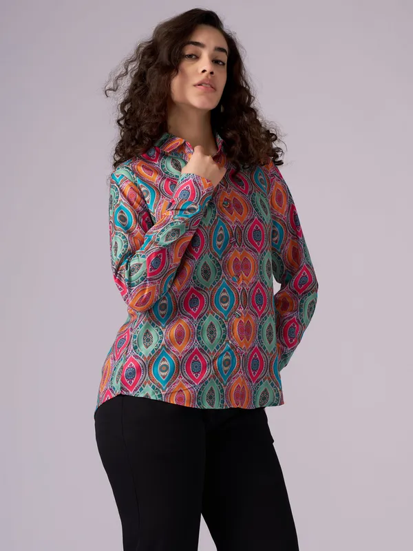 Multi_Comt_Ethnic_Motifs_Printed_Cotton_Casual_Shirt_For_Women