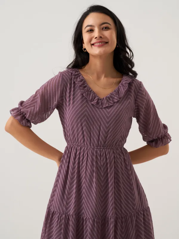Greyish_Purple_Butta_Work_Dress_For_Women