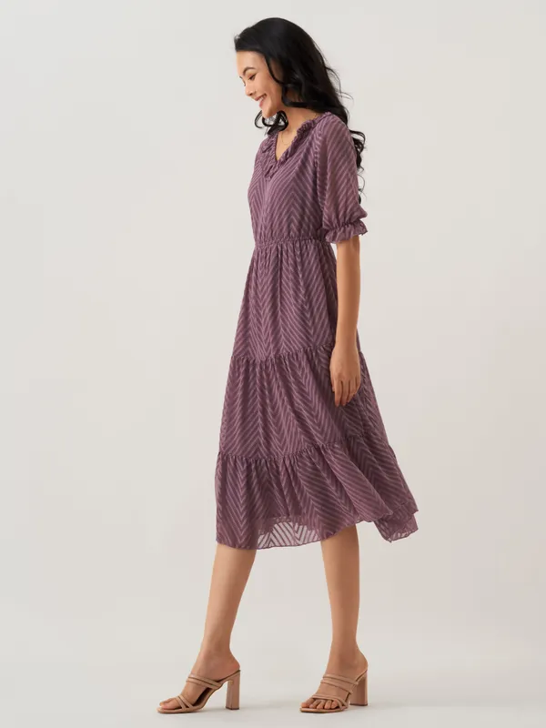 Greyish_Purple_Butta_Work_Dress_For_Women
