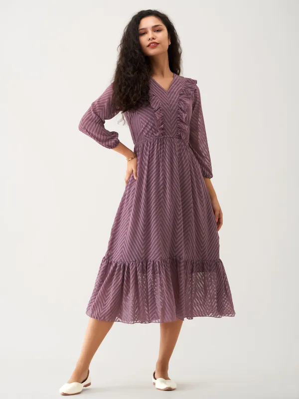 Greyish_Purple_Butta_Work_Dress_For_Women