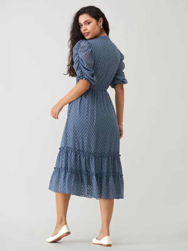 Greyish_Blue_Polyster_Dress_For_Women