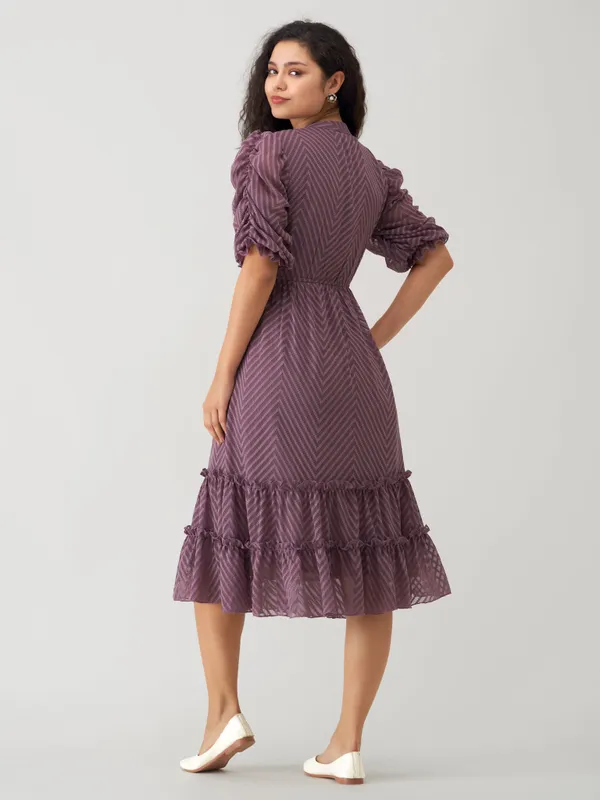 Greyish_Purple_Polyster_Dress_For_Women