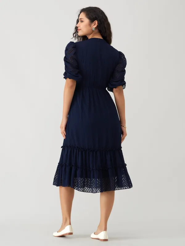 Navy_Blue_Polyster_Plain_And_Dress_For_Women