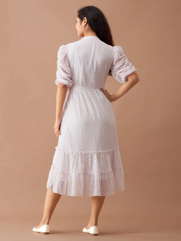 White_Polyster_Plain_And_Dress_For_Women