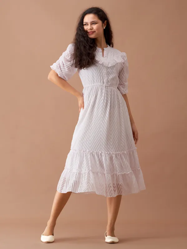 White_Polyster_Plain_And_Dress_For_Women