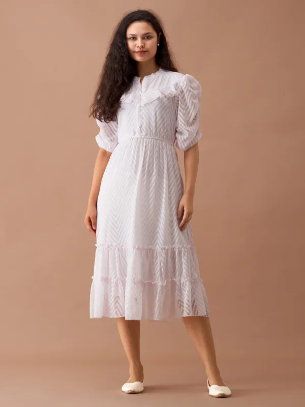 White_Polyster_Plain_And_Dress_For_Women