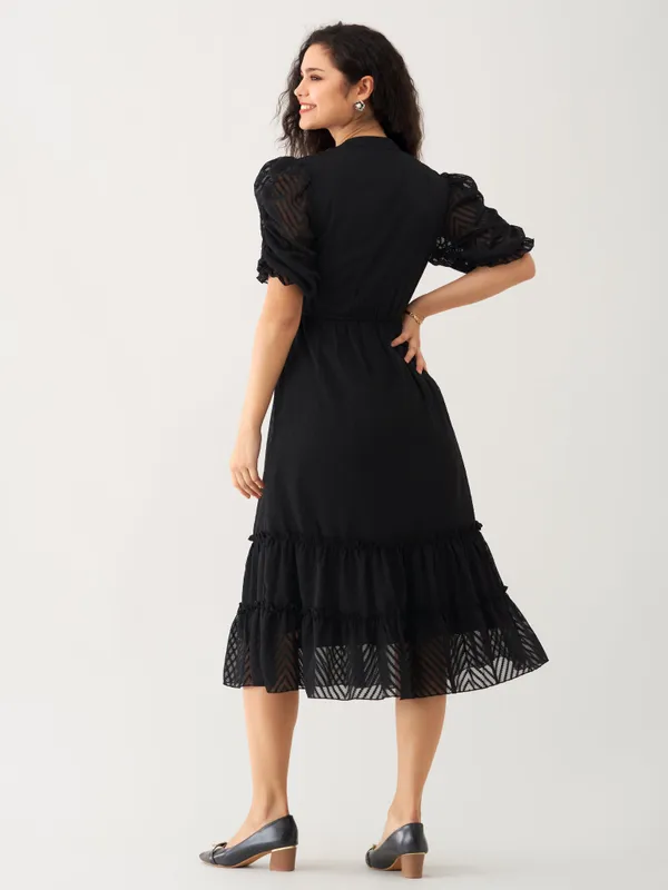 Black_Polyster_Plain_And_Dress_For_Women